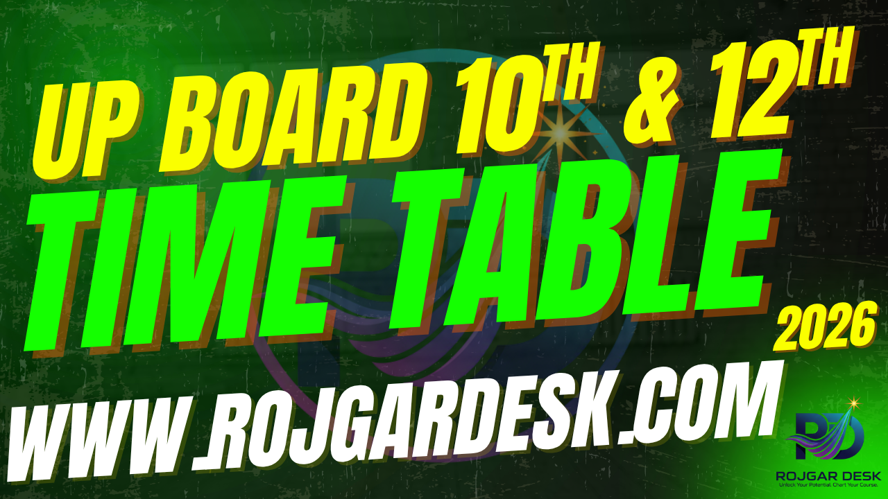 UP Board Exam Date Sheet 2026 for Class 10 and 12